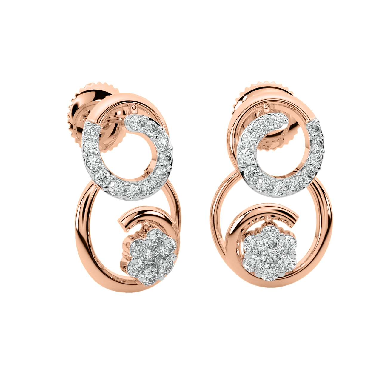 Jerzy Round Diamond Stud Earrings